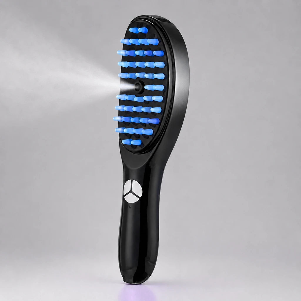 HALO™ Escova Capilar LED 4 em 1 com Massagem e Nanoatomização