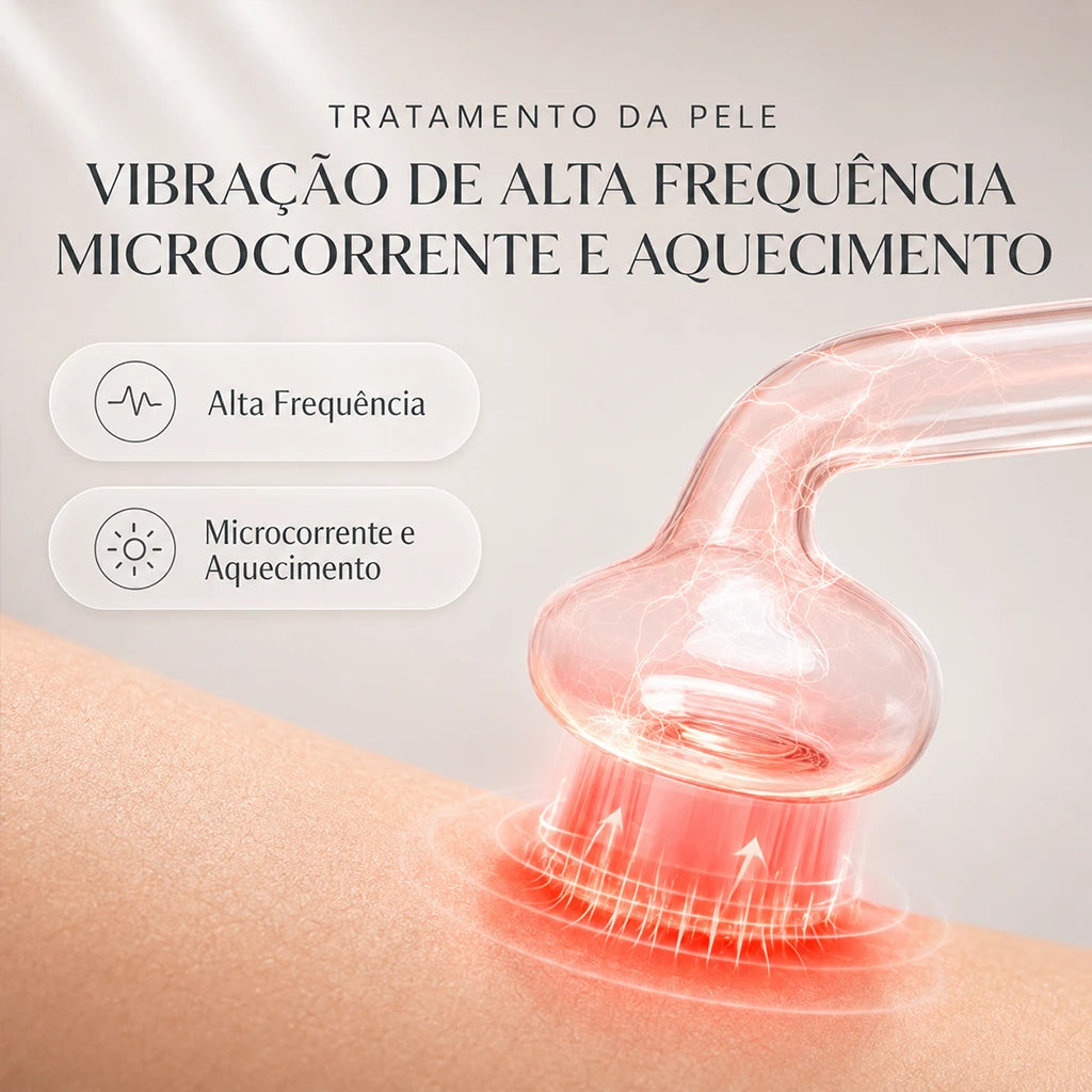Kit de Alta Frequencia Profissional para Tratamento Facial e Capilar Haute™