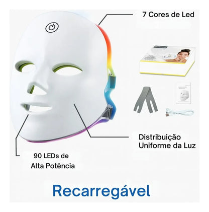 Lume PRO™ Máscara de LED 7 Cores – Rejuvenescimento e Skincare
