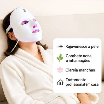 Lume PRO™ Máscara de LED 7 Cores – Rejuvenescimento e Skincare