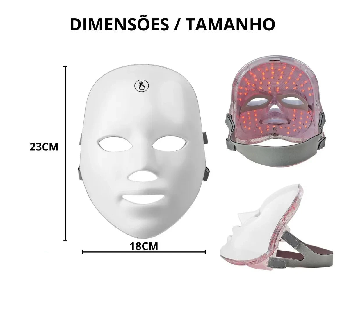 Lume PRO™ Máscara de LED 7 Cores – Rejuvenescimento e Skincare