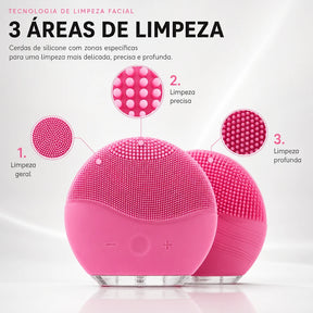 POP COLORS™ Escova Facial Sônica de Silicone Recarregável para Limpeza Profunda