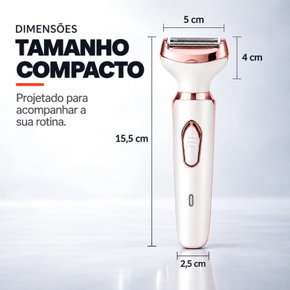 Aparador de Pelos Feminino 4 em 1 para Rosto e Corpo SWAP™