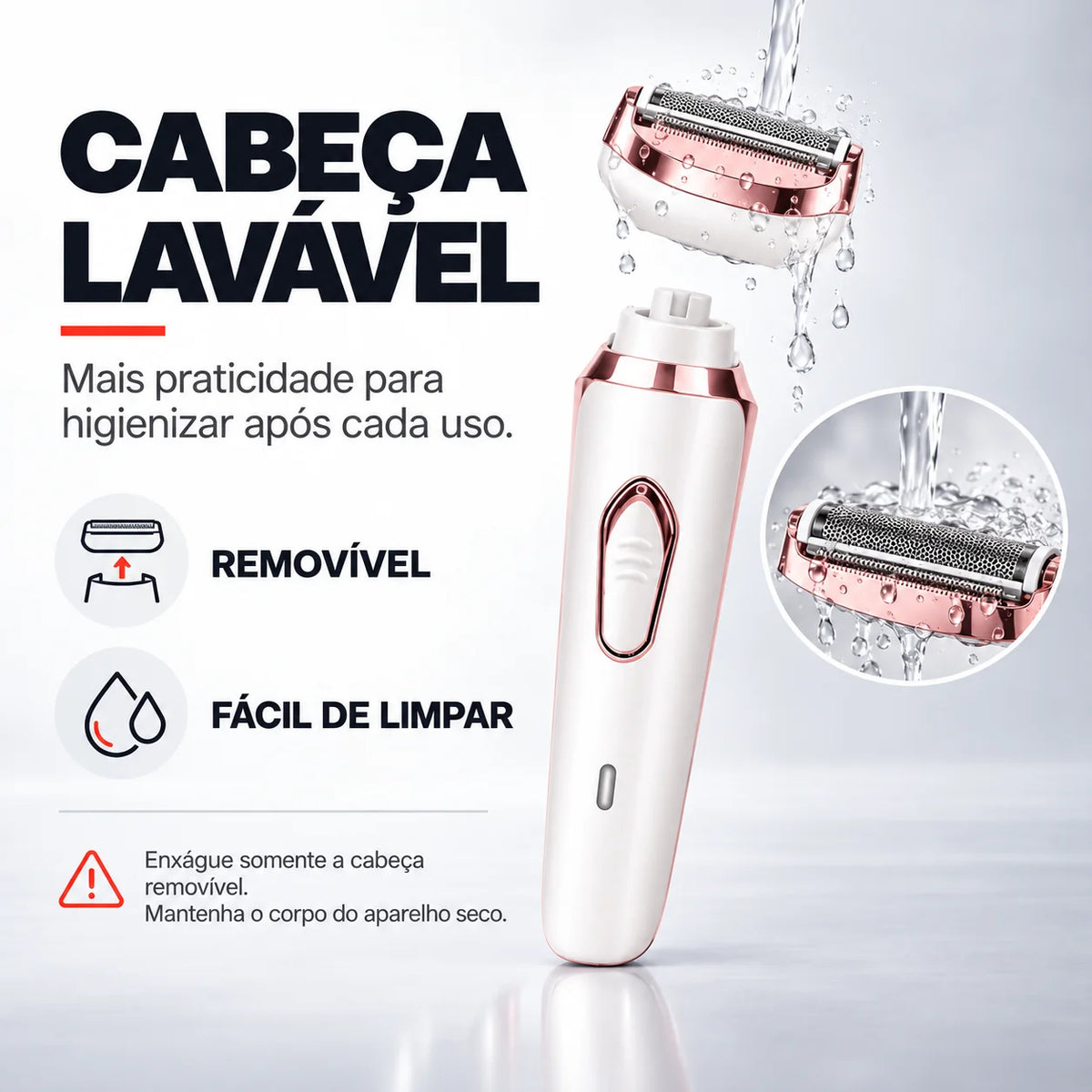 Aparador de Pelos Feminino 4 em 1 para Rosto e Corpo SWAP™