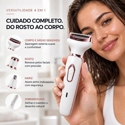 Aparador de Pelos Feminino 4 em 1 para Rosto e Corpo SWAP™