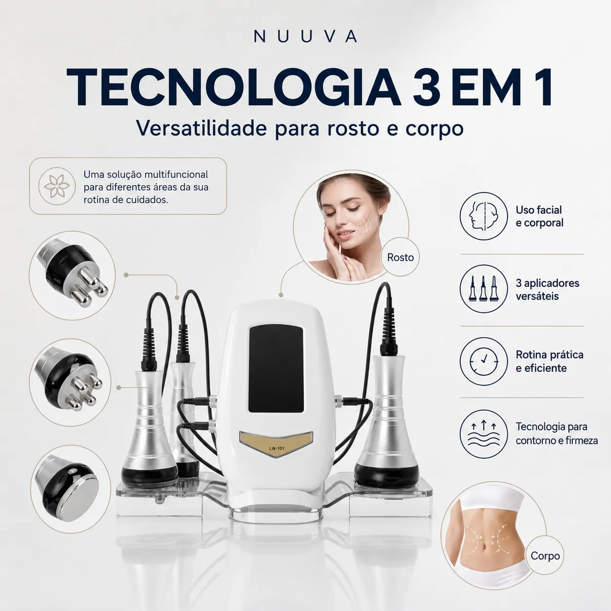Unidade de controle com tela LCD do equipamento TRIAVA Nuuva