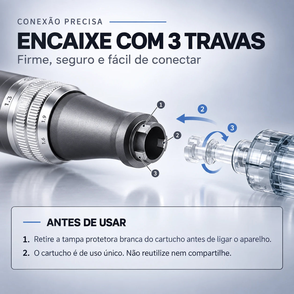 Caneta Elétrica de Microagulhamento com 6 Velocidades AXIS™