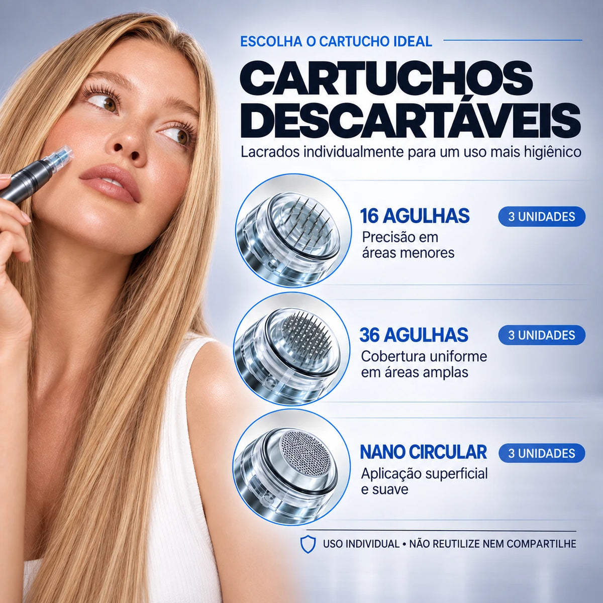 Caneta Elétrica de Microagulhamento com 6 Velocidades AXIS™