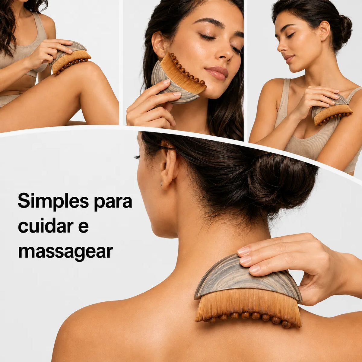 Escova Facial de Contorno para Massagem Linfática NAIA