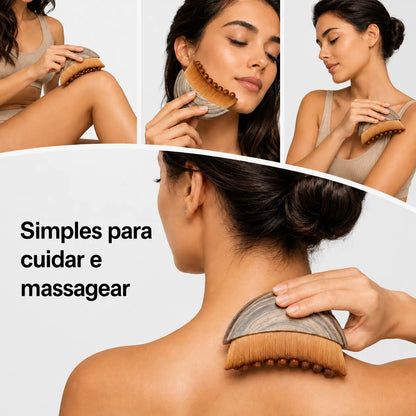Escova Facial de Contorno para Massagem Linfática NAIA