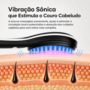 HALO™ Escova Capilar LED 4 em 1 com Massagem e Nanoatomização