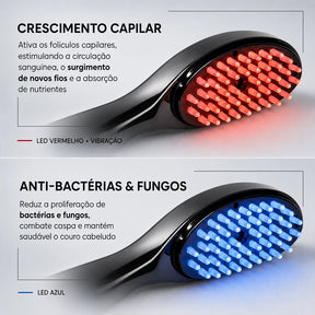 HALO™ Escova Capilar LED 4 em 1 com Massagem e Nanoatomização