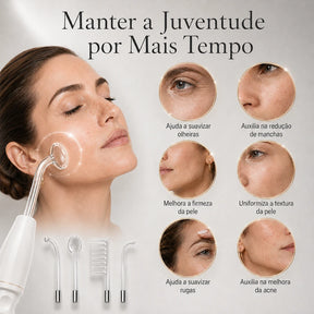 Kit de Alta Frequencia Profissional para Tratamento Facial e Capilar Haute™