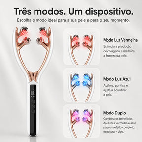 Liftroller™ Massageador Facial LED Lifting Anti-idade Rosto e Pescoço
