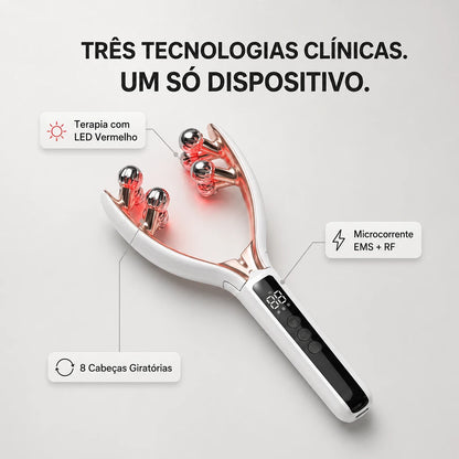 Liftroller™ Massageador Facial LED Lifting Anti-idade Rosto e Pescoço