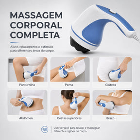 Massageador Corporal Elétrico Rotativo com 5 Acessórios RITMA™