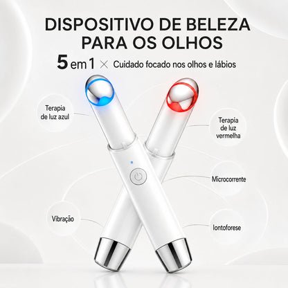 Massageador para Área dos Olhos e Lábios com Microcorrente, Aquecimento e LED VELIS™