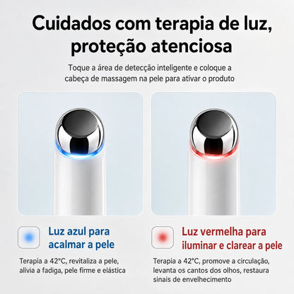 Massageador para Área dos Olhos e Lábios com Microcorrente, Aquecimento e LED VELIS™