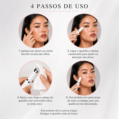 Massageador para Área dos Olhos e Lábios com Microcorrente, Aquecimento e LED VELIS™