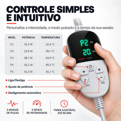 Tapete de Luz Vermelha LED para Corpo com Temporizador BASE™
