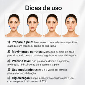V-SCULPT™ Massageador Facial Lifting com Vibração Sônica e LED Terapêutico