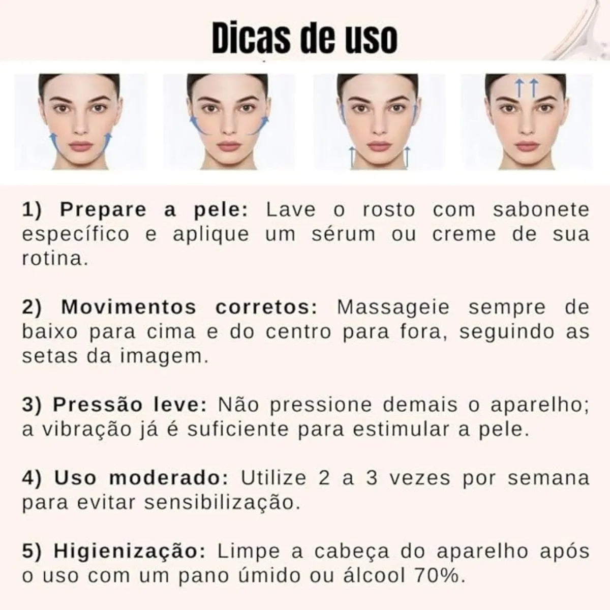 V-SCULPT™ Massageador Facial Lifting com Vibração Sônica e LED Terapêutico