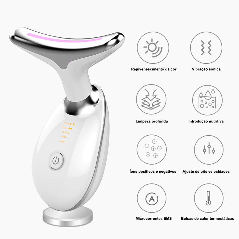 V-SCULPT™ Massageador Facial Lifting com Vibração Sônica e LED Terapêutico