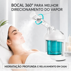 Vaporizador Capilar e Facial 2 em 1 com Cúpula VAPO™