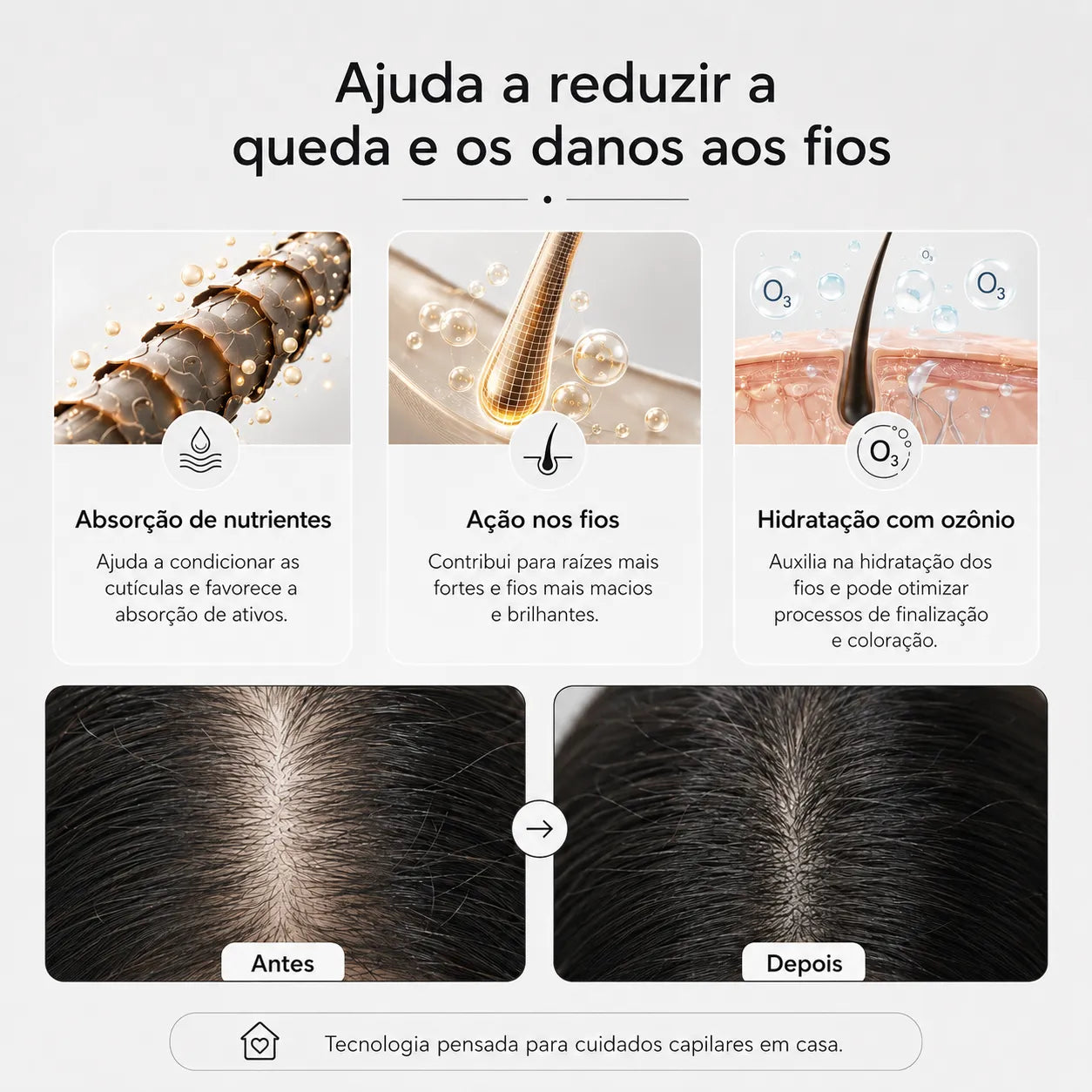 Vaporizador Capilar e Facial 2 em 1 com Cúpula VAPO™